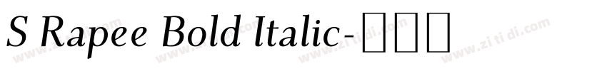 S Rapee Bold Italic字体转换